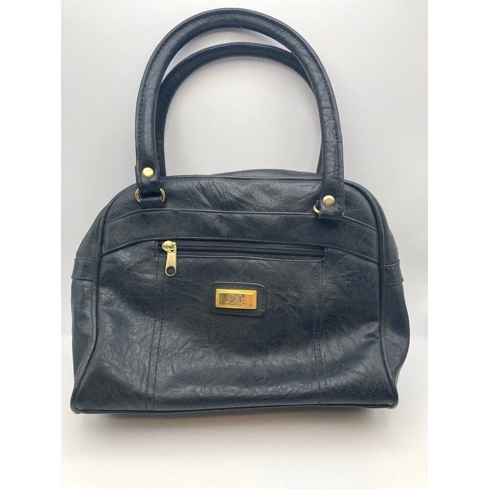 TR Bentley Handbag Purse Black Faux Leather w/ Handle and pockets